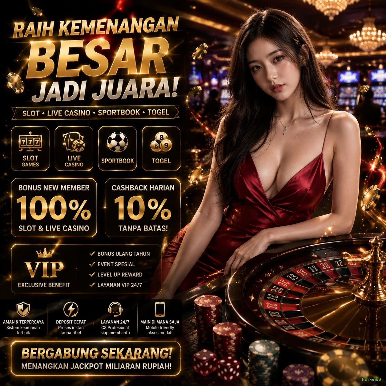 Ikon aplikasi keren88 resmi